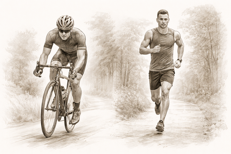 Radfahren oder Laufen