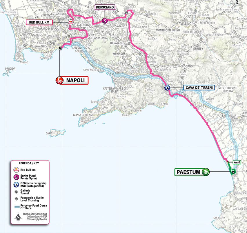 Giro d'Italia 5. Etappe Strecke